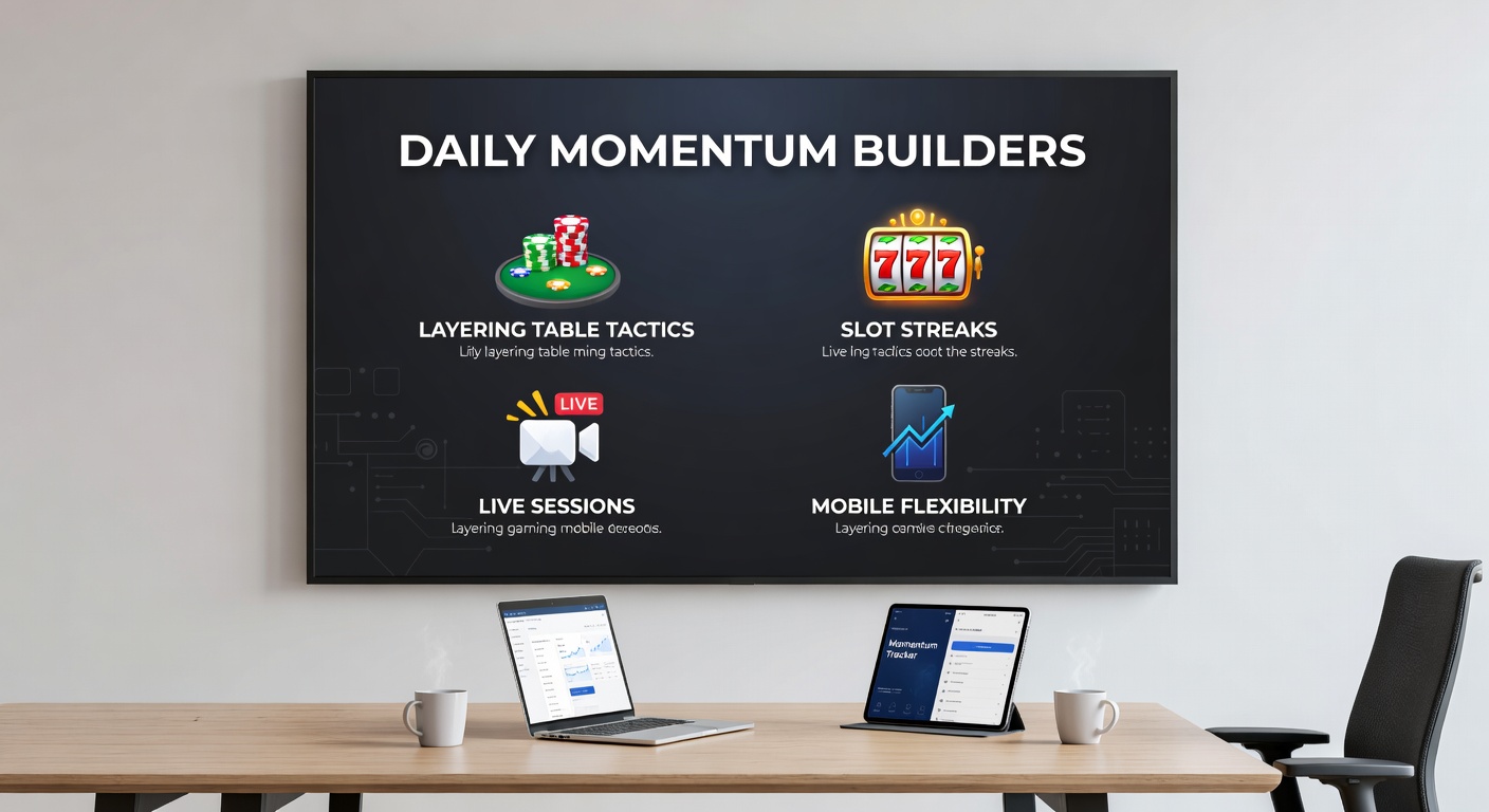 Live-Dealer-Tisch mit Slot-Überlagerung auf einem Tablet, symbolisierend schichtete Strategien und mobile Nutzung