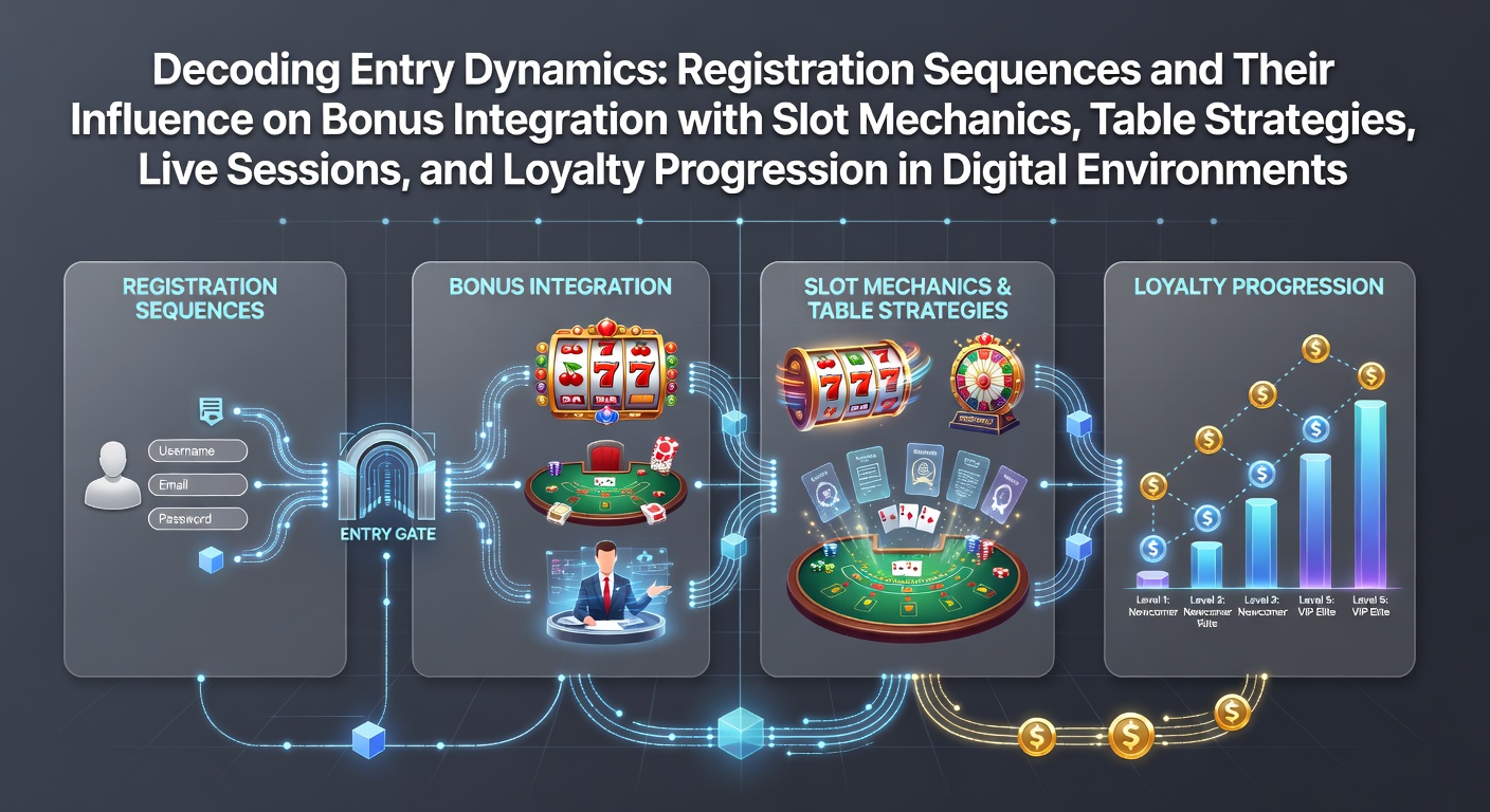 Darstellung von Registrierungsprozessen in digitalen Casino-Umgebungen mit Fokus auf Sequenzen und Bonusflüsse