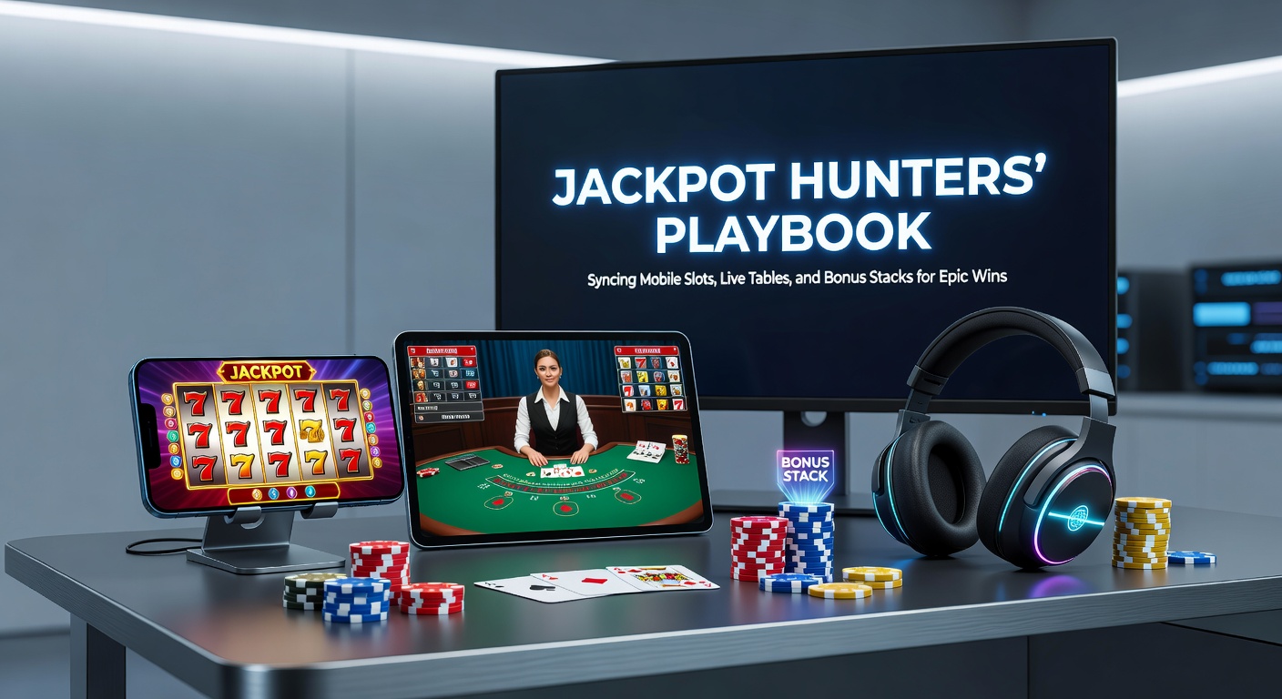 Screenshot einer synchronisierten Session: Mobile Slot mit explodierenden Bonussen neben einem Live-Roulette-Tisch und wachsendem Jackpot-Zähler